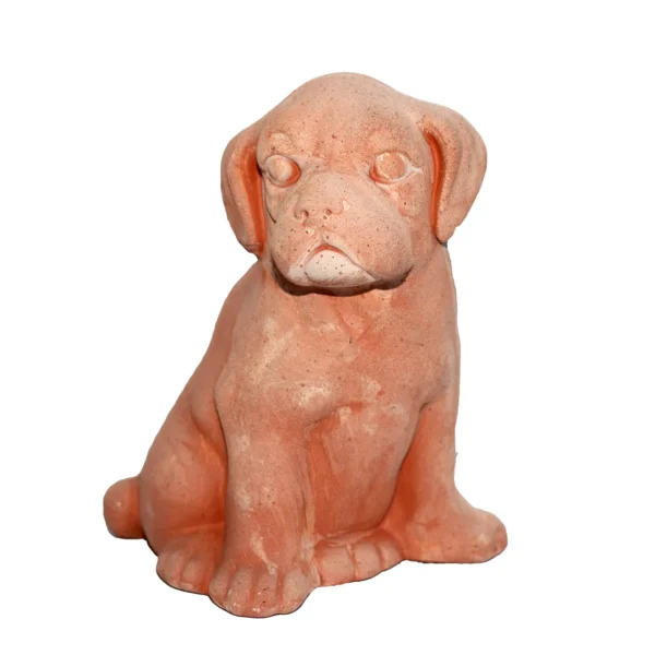 Cagnolino seduto in terracotta