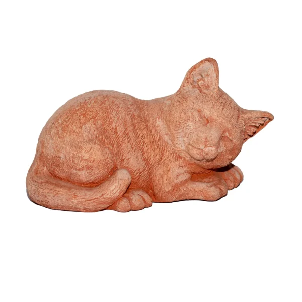 Gattino che dorme in terracotta