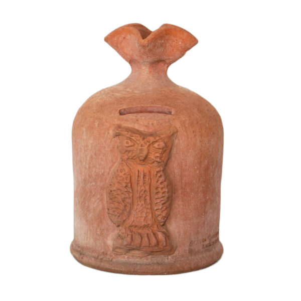 Gufo Salvadanaio in terracotta