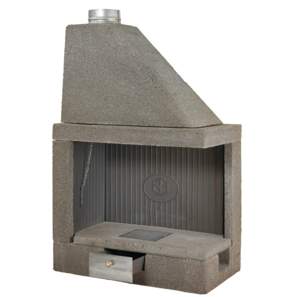CAMINETTO ANGOLARE GHISA  Prof. 55 Larg. 100 DX