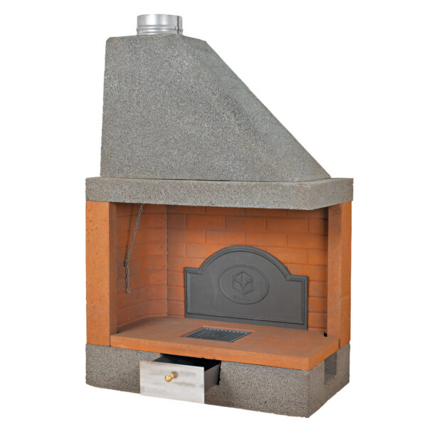 CAMINETTO ANGOLARE REFRATTARIO FRONTE GHISA  Prof. 70 Larg. 100 DX